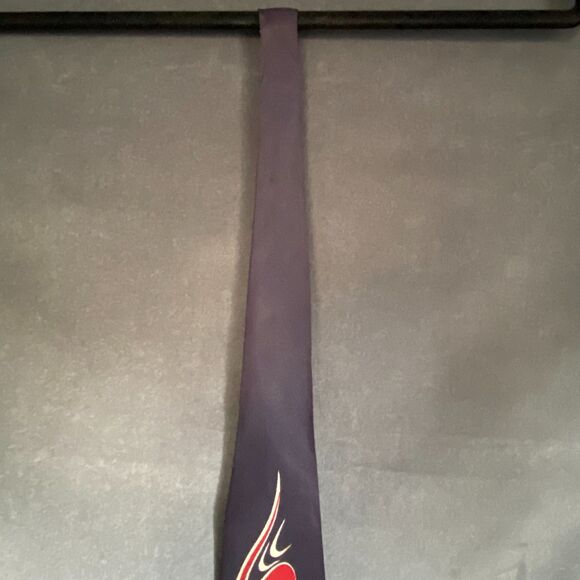 Vintage Aristocrats by Marc Alan Tie with Flame Motif Red & Navy - Picture 4 of 9